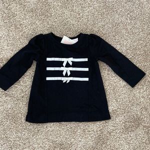 Baby girls 12-18 month Janie and Jack top black and white